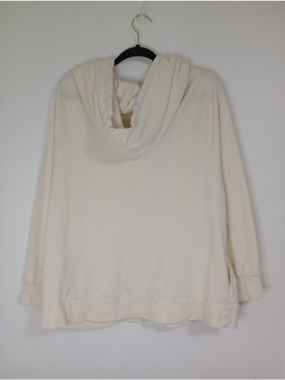 Peace Love World Womens Ivory Hoodie Size Large Cotton Blend Relaxed Fit - Picture 11 of 11